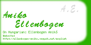 aniko ellenbogen business card
