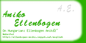 aniko ellenbogen business card